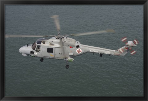 Framed Sea Lynx helicopter of the Portuguese Navy Print