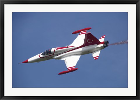 Framed F-5 jet of the Turkish Stars Aerobatic Demonstration Team Print