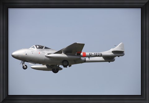 Framed De Havilland DH 112 Venom Jet Trainer of the Swiss Air Force Print
