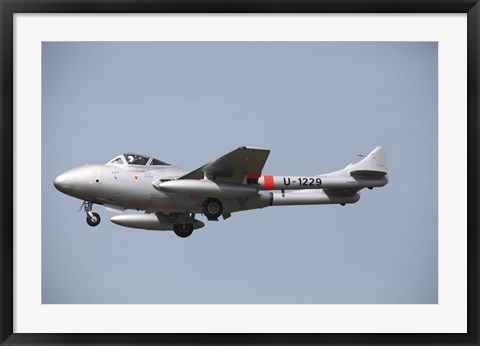 Framed De Havilland DH 112 Venom Jet Trainer of the Swiss Air Force Print