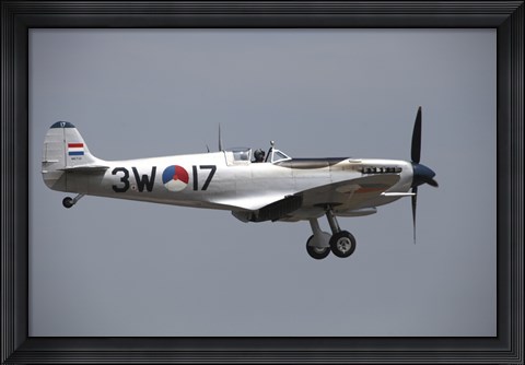Framed Supermarine Spitfire of the Dutch Historic Flight Team Print