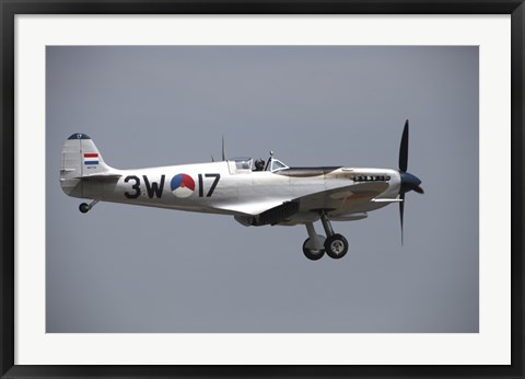 Framed Supermarine Spitfire of the Dutch Historic Flight Team Print