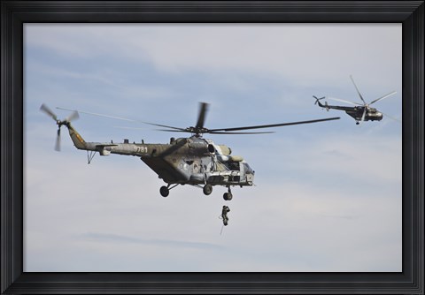 Framed Czech Air Force Mi-171 Hips Training for Service Print