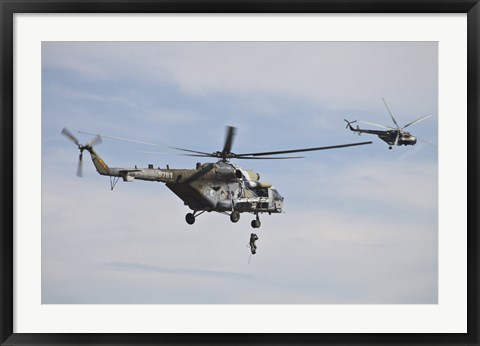 Framed Czech Air Force Mi-171 Hips Training for Service Print