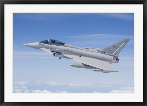 Framed Italian Air Force Eurocopter Typhoon Jet Print