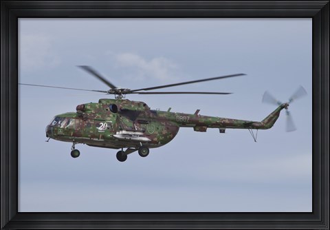 Framed Slovakian Mi-17 with Digital Camouflage Print