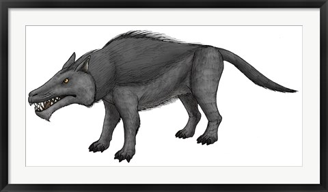 Framed Andrewsarchus, an Ungulate Mammal from the Eocene Epoch Print