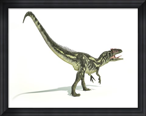 Framed Allosaurus Dinosaur Print