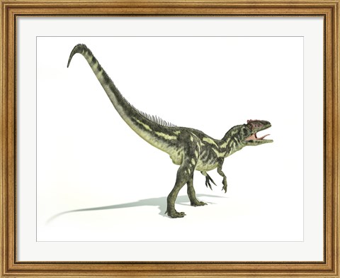 Framed Allosaurus Dinosaur Print