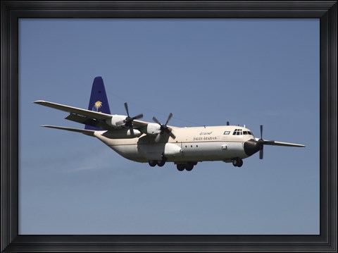 Framed C-130/L-100 Hercules of the Royal Saudi Air Force Print