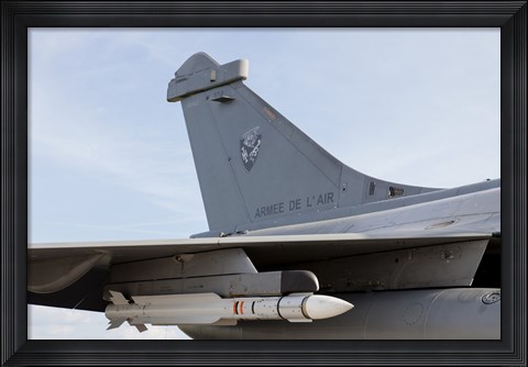 Framed MICA Missile Under the Wing of a French Air Force Rafale Aircraft Print
