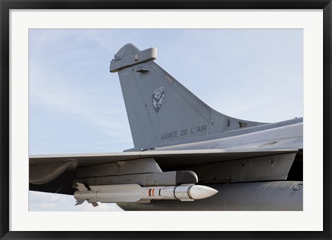 Framed MICA Missile Under the Wing of a French Air Force Rafale Aircraft Print