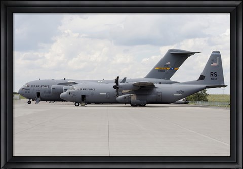 Framed C-130J Super Hercules with a C-17 Globemaster Print