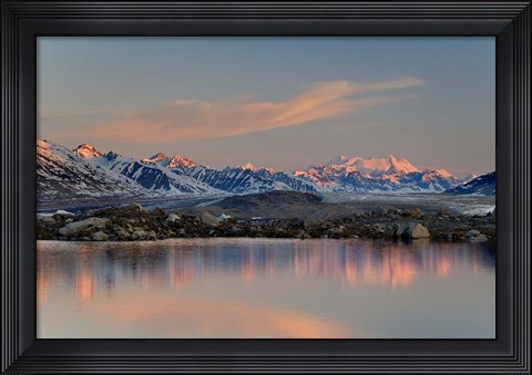 Framed British Columbia, Alsek River Valley, Lake, Glacier Print