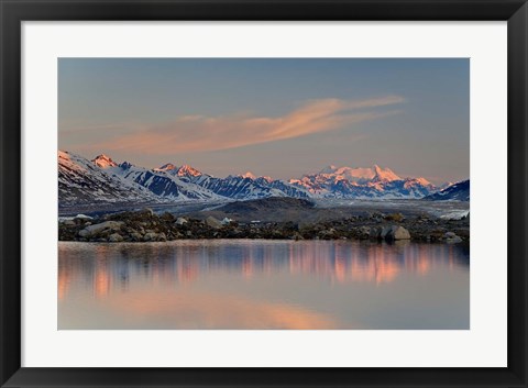 Framed British Columbia, Alsek River Valley, Lake, Glacier Print