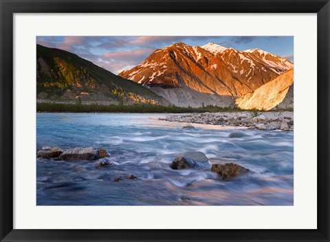 Framed Canada, British Columbia, Alsek River Valley (horizontal) Print