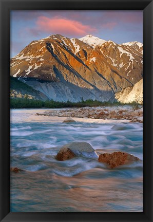 Framed Canada, British Columbia, Alsek River Valley (vertical) Print