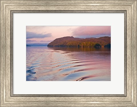 Framed Canada, British Columbia, Calvert Island, Boat wake Print