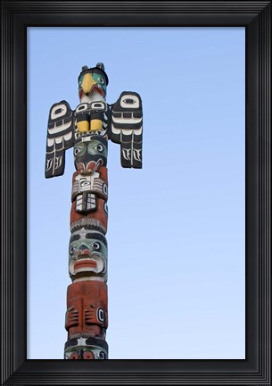 Framed Totem Pole, Royal BC Museum, Victoria British Columbia Print