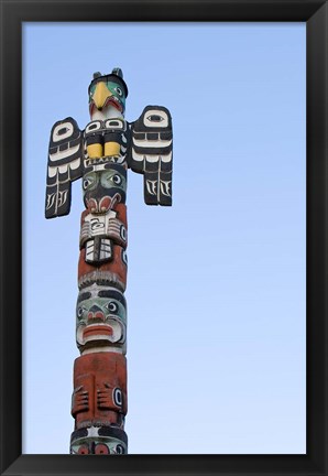 Framed Totem Pole, Royal BC Museum, Victoria British Columbia Print