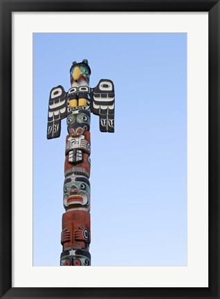 Framed Totem Pole, Royal BC Museum, Victoria British Columbia Print