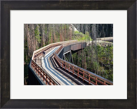 Framed Bicycling, Kettle Valley Railway, British Columbia Print