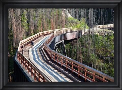 Framed Bicycling, Kettle Valley Railway, British Columbia Print