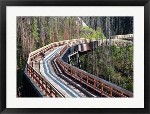 Framed Bicycling, Kettle Valley Railway, British Columbia Print