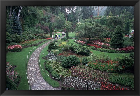 Framed Butchart Gardens, Vancouver Island, British Columbia, Canada Print