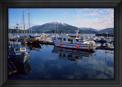 Framed Fishing Boats, Prince Rupert, British Columbia, Canada Print