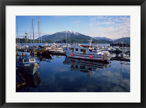 Framed Fishing Boats, Prince Rupert, British Columbia, Canada Print