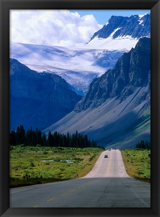 Framed Road into the Mountains of Banff National Park, Alberta, Canada Print