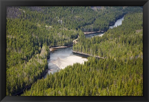 Framed Clearwater River and Valley, Wells Gray, British Columbia Print