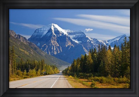 Framed Highway through Mount Robson Provincial Park, British Columbia, Canada Print
