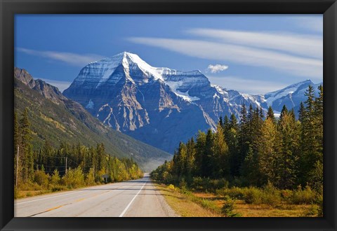 Framed Highway through Mount Robson Provincial Park, British Columbia, Canada Print