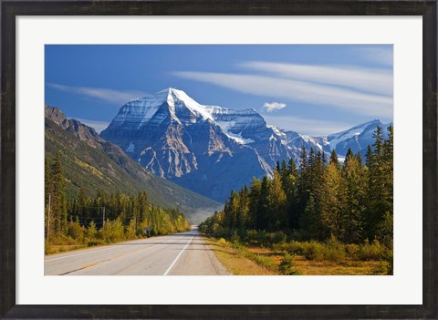 Framed Highway through Mount Robson Provincial Park, British Columbia, Canada Print