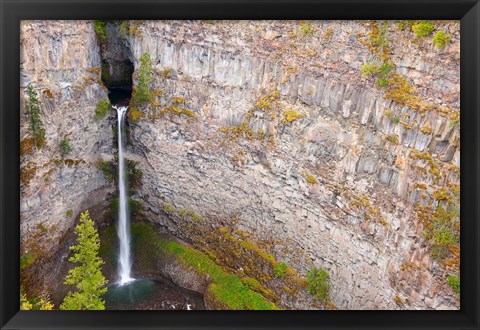 Framed Spahats Falls, Wells Gray Provincial Park, British Columbia, Canada Print