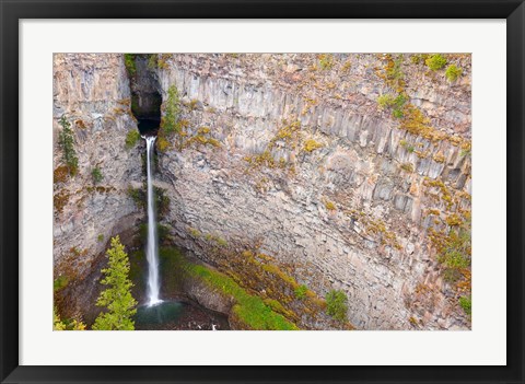 Framed Spahats Falls, Wells Gray Provincial Park, British Columbia, Canada Print