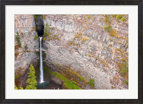 Framed Spahats Falls, Wells Gray Provincial Park, British Columbia, Canada Print
