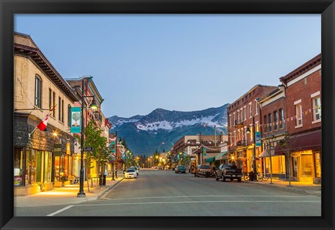 Framed Historic 2nd Street, in downtown Fernie, British Columbia, Canada Print