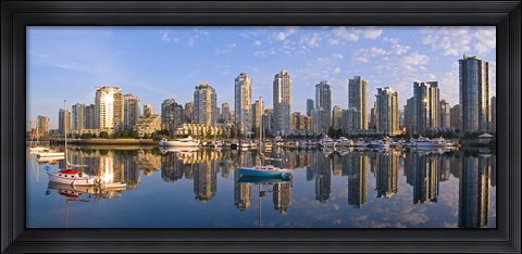 Framed City Skyline, False Creek, Vancouver, British Columbia Print