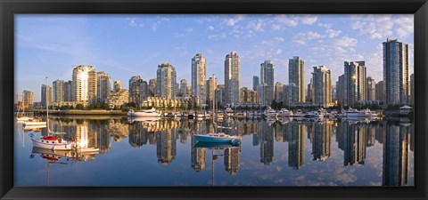 Framed City Skyline, False Creek, Vancouver, British Columbia Print