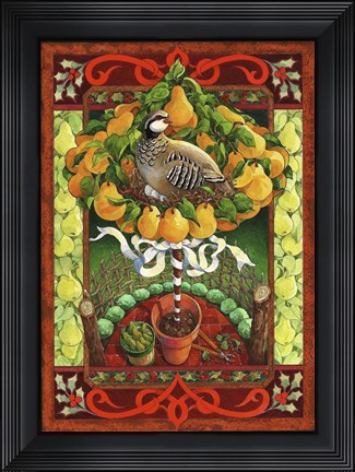 Framed Partridge in a Pear Tree Print