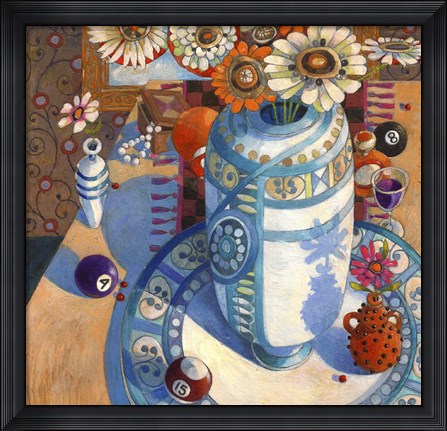 Framed Still life with Billiard Balls Print