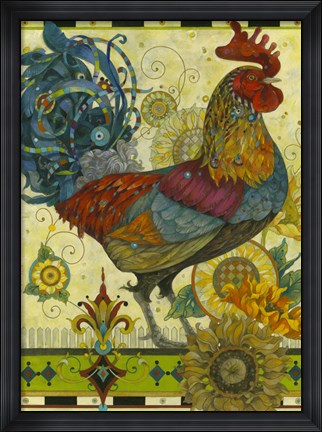 Framed Rooster Print
