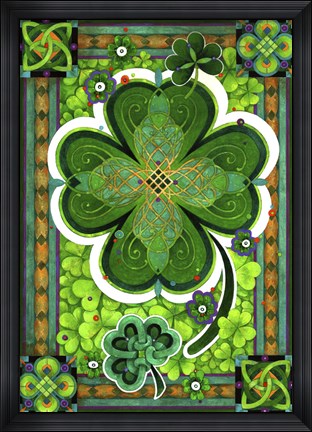 Framed Shamrocks Print