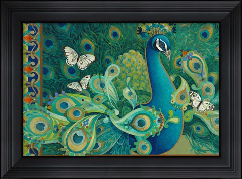 Framed Paisley Peacock Print