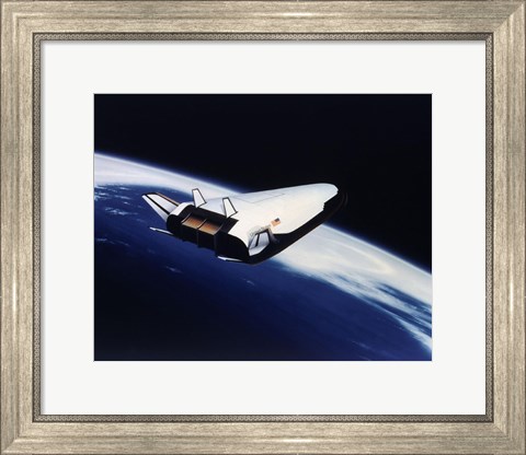 Framed Artist&#39;s Rendering of the X-33 Reusable Launch Vehicle Print