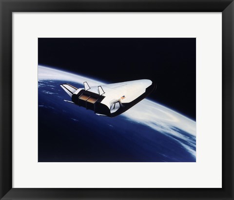 Framed Artist&#39;s Rendering of the X-33 Reusable Launch Vehicle Print