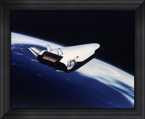 Framed Artist&#39;s Rendering of the X-33 Reusable Launch Vehicle Print